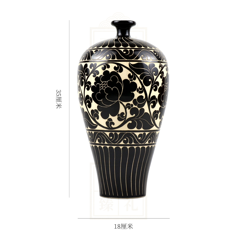 缠枝牡丹梅瓶高性价比热销款_三晋臻礼官方旗舰店