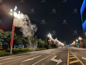 陜西省西安市咸新區能源經貿區道路飛鷹微霧除霾案例