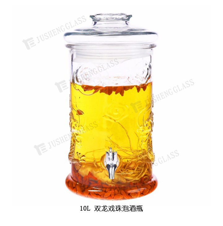 双龙戏珠泡酒瓶(6L/8L/10L/12L/15L/19L/22L/25L)_山东巨盛玻璃有限公司