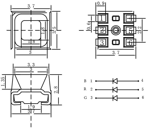 3535rgb高杯雾状户外亮化专用灯珠晶元芯片-led光源专业供应商_led