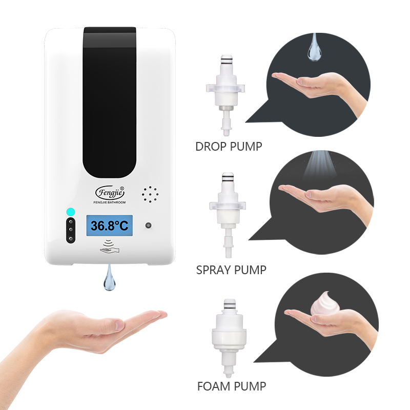 Touch Intelligent Thermometer Hand Sanitizer Digital High Sensitive Fast Read Mini Non Touch Hand Auto F1406-C Soap Dispenser