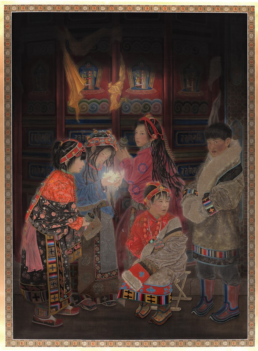 《十相自在》213cmx165cm 绢本重彩 2017年.jpg