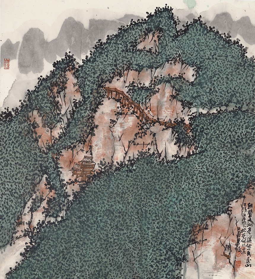 《山青》75×75厘米  纸本设色 2021年.jpg