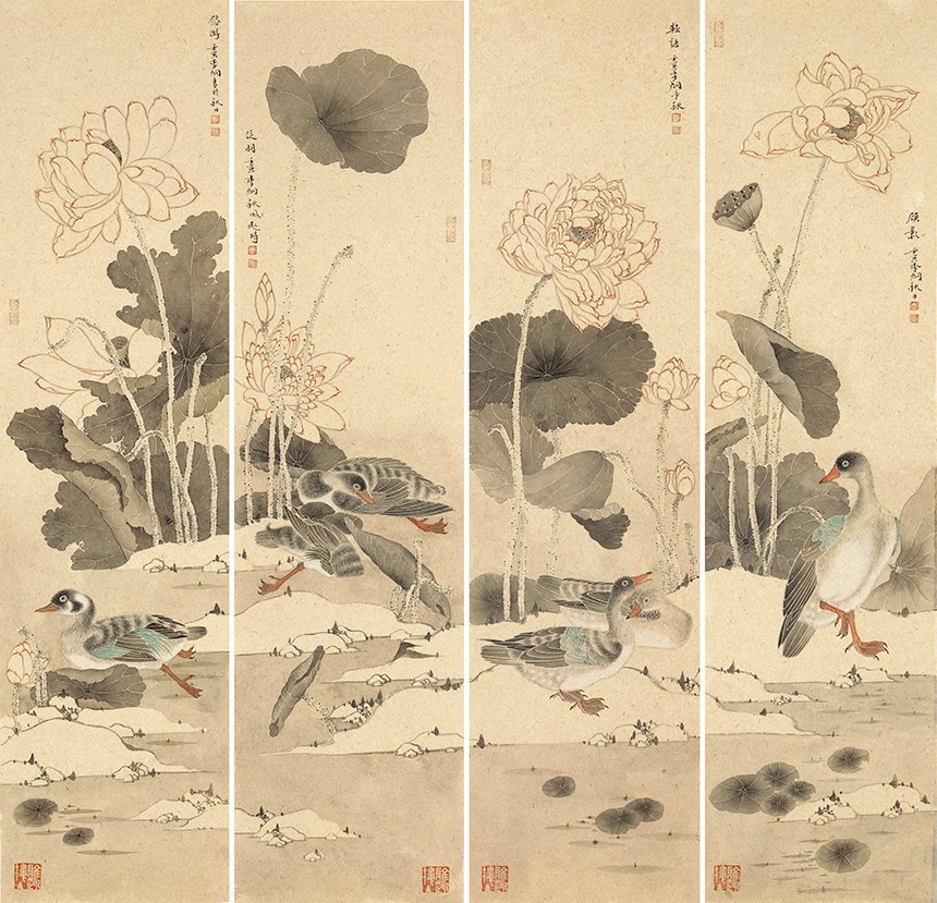 顾影四条屏23x93x4.jpg