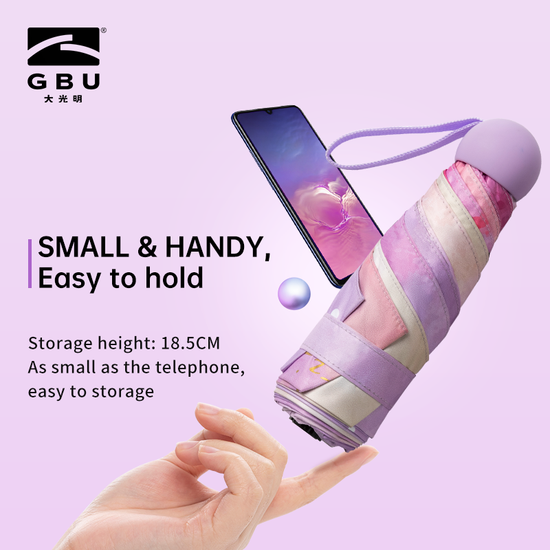 Small Mini Umbrella with Case by GBU Light Compact Design Perfect for Travel Lightweight Portable Parasol Outdoor Sun&Rain Umbrellas Small Mini Umbrella with Case by GBU Light Compact Design Perfect for Travel Lightweight Portable Parasol Outdoor Sun&Rain Umbrellas