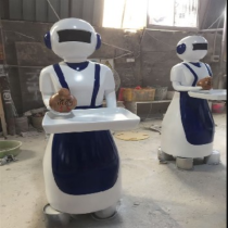 東(dōng)莞玻璃鋼外殼(ké)廠(chǎng)家送餐機器人外殼雕塑店鋪玻璃鋼外殼定製