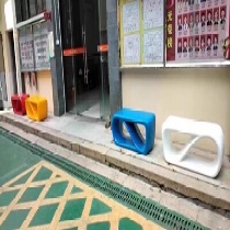 玻璃鋼異形休閑(xián)燈座座椅雕塑280CM商場室內裝飾小品道具休息室用樹脂凳子