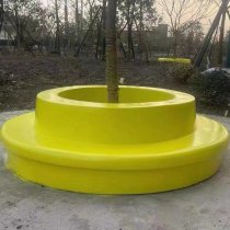 玻璃鋼樹池坐凳定製 商場室內玻璃 鋼(gāng)花盆座(zuò)椅戶外景觀(guān)休閑椅