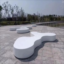 廣東惠州玻鋼生產廠家 玻鋼休息椅 商場坐凳樹葉造型靠背長休閑椅