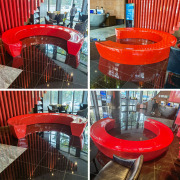 南沙玻璃鋼長條坐凳雕塑 公園商場休閑椅雕