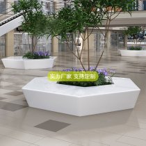 玻(bō)璃鋼樹池景區園林花壇商場戶外組合大花(huā)盆園區種植池(chí)綠化花池