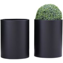 定製玻璃鋼戶(hù)外(wài)綠植景觀圓形大花缽商場花器方形花槽花池圓柱花盆