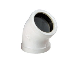 白色涂塑45度彎頭T120