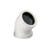 白色涂塑45度彎頭T120