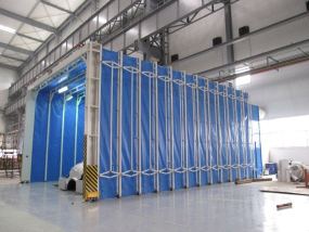 伸縮式噴漆噴砂房