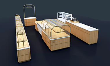 昆明兴洋面包蛋糕烘焙展柜定制厂家