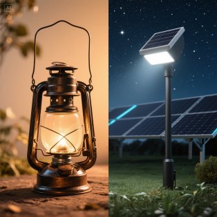 光的进化:从煤油灯到太阳能LED灯的照明