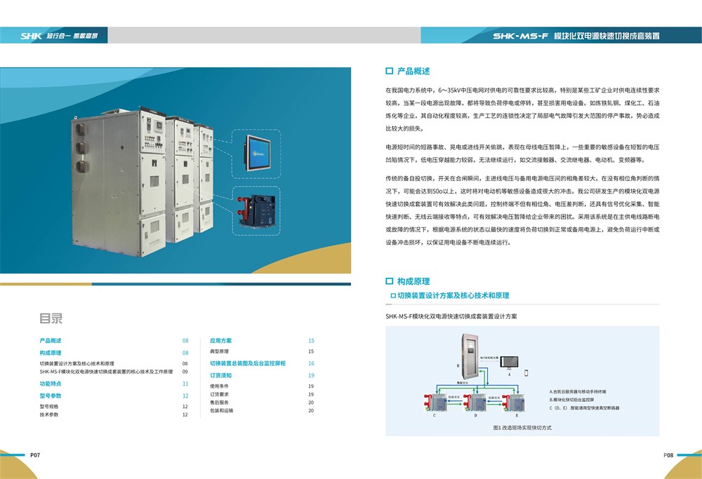 88805.com新浦京电气SHK-MS-F模块化双电源快速切换成套装置介绍