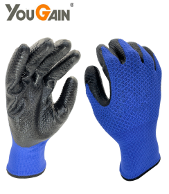 13G Special Knitted Polyester Liner Smooth Nitrile Palm Coated Glove
