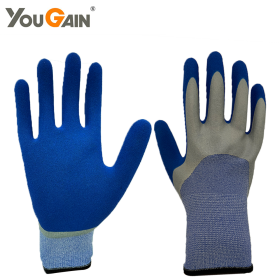 13G Soft Liner Double Dipped Sandy Latex Glove