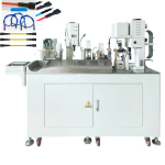 Fully automatic double tapping and double drying heat shrink tube terminal pressing machine