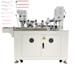 Automatic double ends Three Heads Wire Cutting heat terminal crimping shrinkable tube cable and wire stripping machine for wire harness