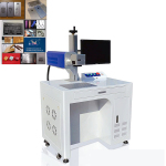 Laser Marking engraving wire stripping Machine 50W 100W 150W dynamic focusing CCD camera Vision Positioning With XY axis Desktop UV Fiber CO2  Metal Glass Stone steel plastic Pulsed IPG Laser Source