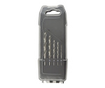 5Pcs Metric DIN338 Polished HSS Drill Bits Set for Metal Stainless Steel Aluminium Drilling in Plastic Box