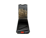 25Pcs Metric DIN338 Fully Ground M35 HSS Cobalt Drill Bit Set for Metal Stainless Steel Cast Iron Drilling in Rose Plastic Box