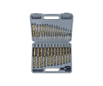 29 Pcs Inch Jobber Length Hex Shank Titanium HSS Drill Bit Set for Metal Stainless Steel Aluminium Drilling in Plastic Box