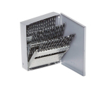 60Pcs Inch Jobber Length Number Polished Black HSS Drill Bits Set for Metal Stainless Steel Aluminium Drilling in Metal Box