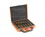 99 Pieces Metric Polished Titanium HSS Drill Bit Set in Metal Box