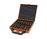 110 Pcs Metric DIN 338 Titanium HSS Drill Bits Set for Metal Stainless Steel Aluminium PVC Drilling in Metal Box