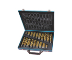 170PCS Metric Titanium HSS Drill Bit Set for Metal Steel in Metal Box