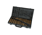 230 Pcs Inch Polished Titanium HSS Twist Drill Bit Set in Metal Box