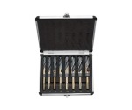 8Pcs Large Size Inch 12 Silver and Deming HSS Reduced Shank Drill Bit Set in Aluminium Box