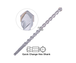 716 Impact Hex Shank V Shape Carbide Tipped Fiberglass Pole Cutting Drill Bit for Fiberglass Hollow Solid Core Drilling