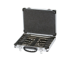 13Pcs SDS Plus Electric Hammer Drill bit and Chisel Set in Aluminum Box