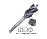 Impact Hex Shank Four Flutes Quad Cutter Wood Auger Drill Bit for Speed Feed Drilling