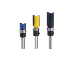 3Pcs 14 Inch Shank Tungsten Carbide Flush Trim Wood Router Bit Set for Woodworking