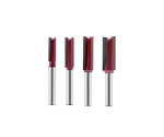 4Pcs Tungsten Carbide Double Flute Straight Wood Router Bit Set for Woodworking