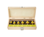 6Pcs 14 Inch Shank Tungsten Carbide Round Over Wood Router Bit Set for Woodworking
