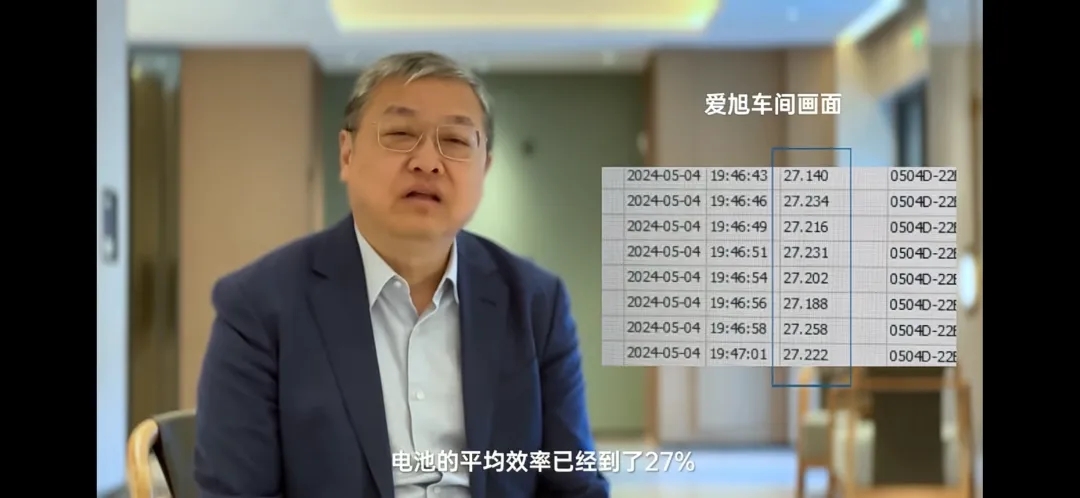 爱旭董事长陈刚:三季度组件平均量产效率将达到24.8%-25%