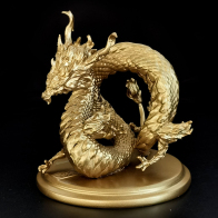金色龍雕擺件-3d打印