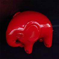 紅色小象模型擺件-3d打印