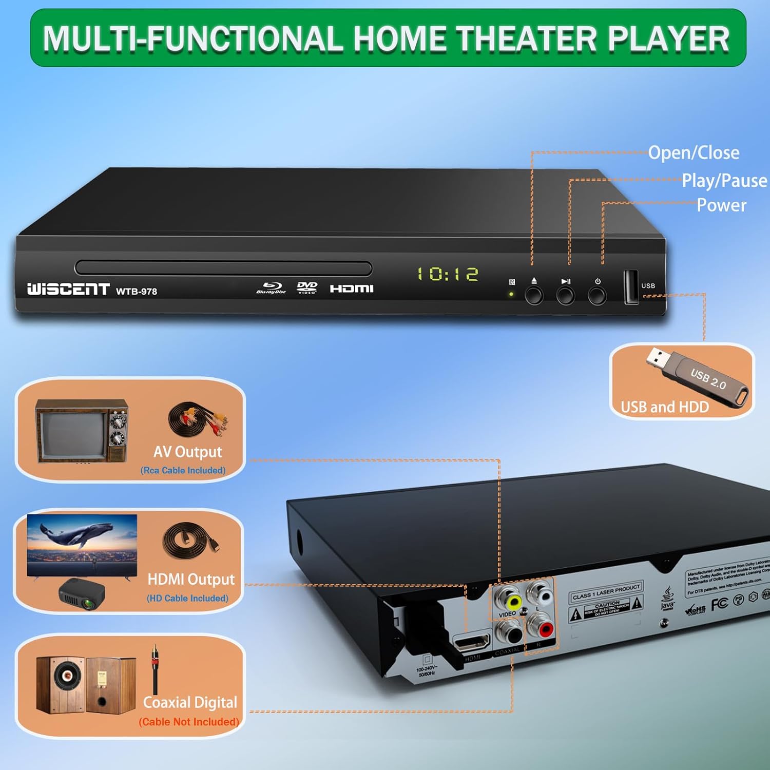 WTB-978 Blu Ray DVD Player_WISCENT