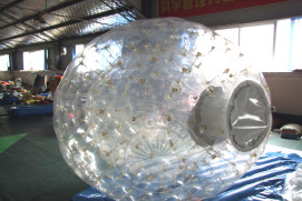 水上滾筒球悠波球透明I水上手搖船保齡球球