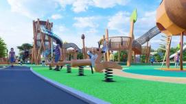 非標大型戶外景區不銹鋼滑滑梯兒童游樂場無