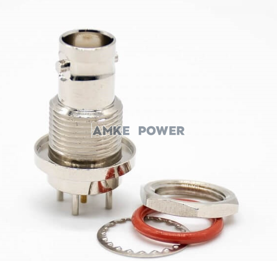 BNC CONNECTOR WATERPROOF FEMALE STRAIGHT STANDARD 75Ω PCB MOUNT THROUGH