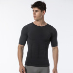 New men's short sleeved spring and summer high elastic body shaping clothes